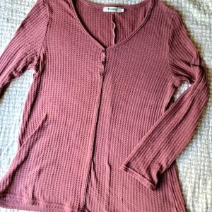 Stretchy waffle knit top